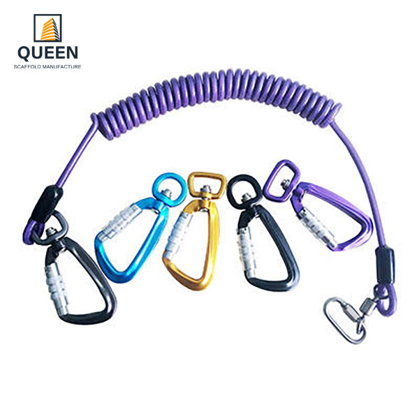 Retractable Scaffolding Tool lanyard  Plastic Coiled Spring